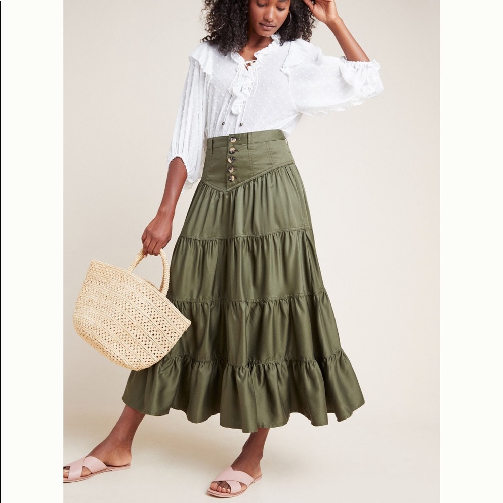 Lainey tiered maxi skirt